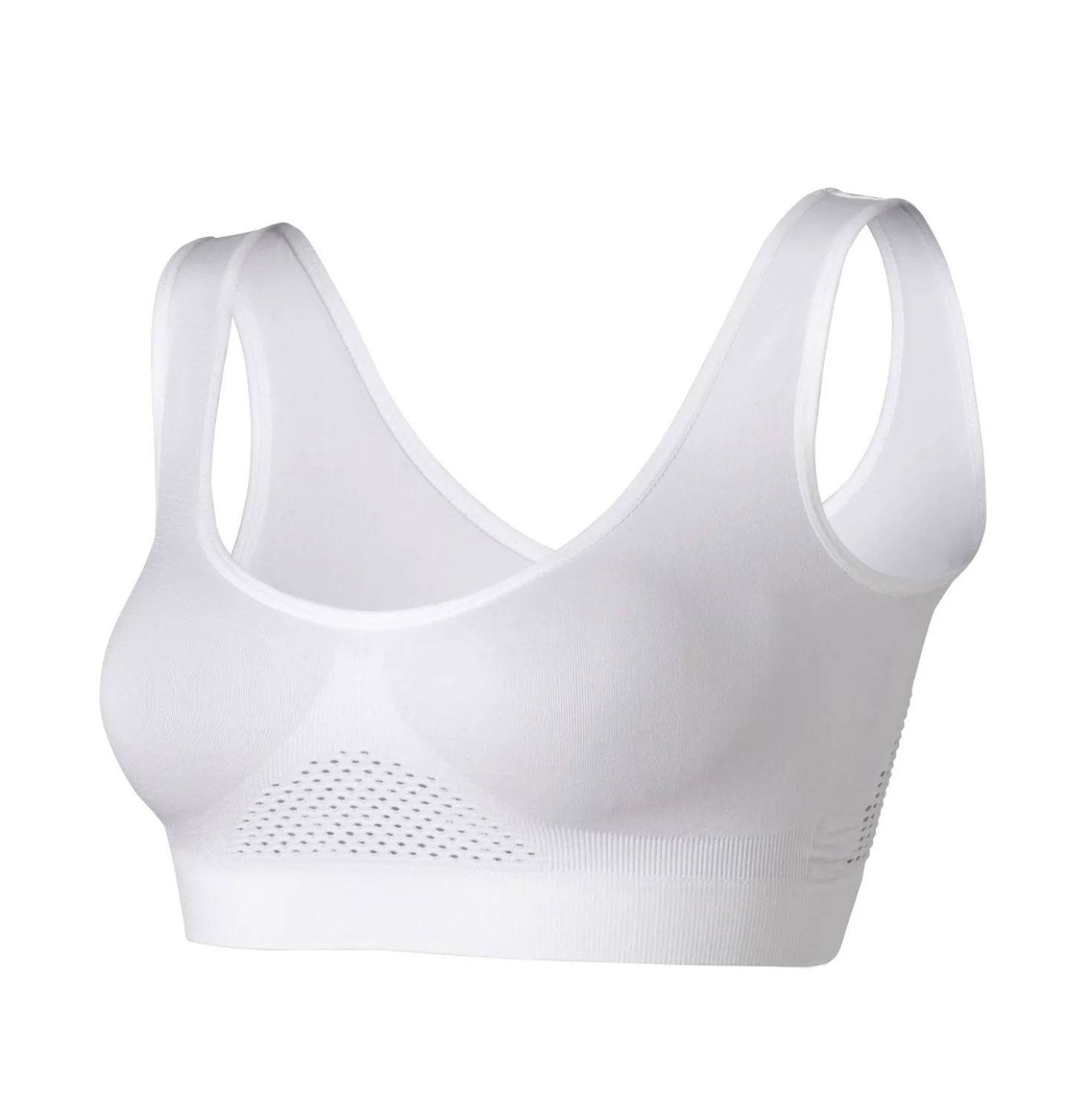 Kühlender Soft-BH weiß + haut + schwarz + hellblau + rosa, 5er-Set