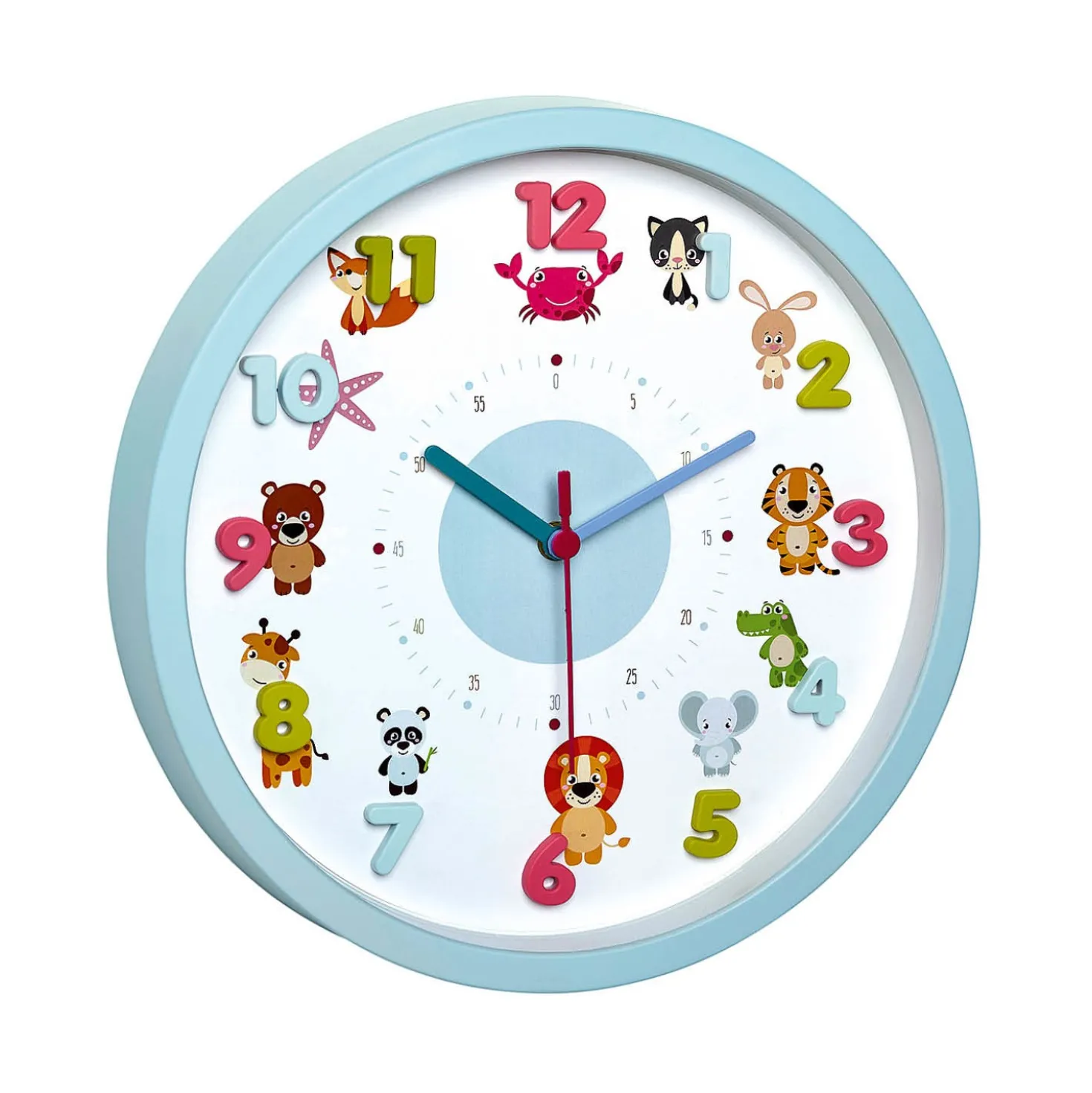 Kinder-Wanduhr „Little Animals“ Ø 30,9 cm TFA Dostmann