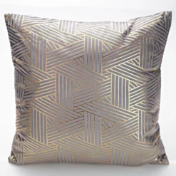 Kissenhülle gold-gestreift 45x45 cm