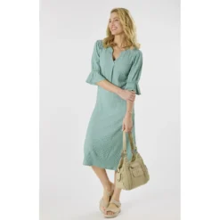 Kleid "Clara" salbei bügelfrei