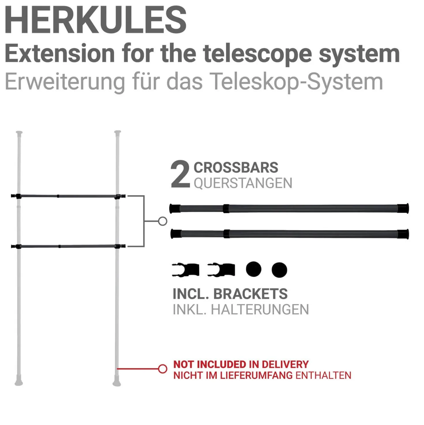 Kleiderstange Herkules 2er Set Schwarz WENKO