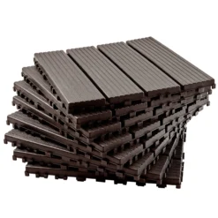 Klick-Gartenfliesen braun 8er-Set Gainsborough