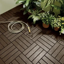Klick-Gartenfliesen braun 8er-Set Gainsborough