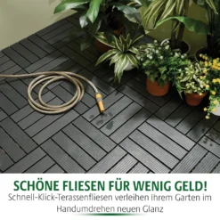 Klick-Gartenfliesen grau 8er-Set Gainsborough