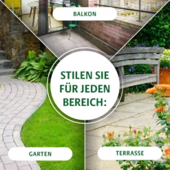Klick-Gartenfliesen grau 8er-Set Gainsborough