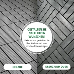 Klick-Gartenfliesen grau 8er-Set Gainsborough