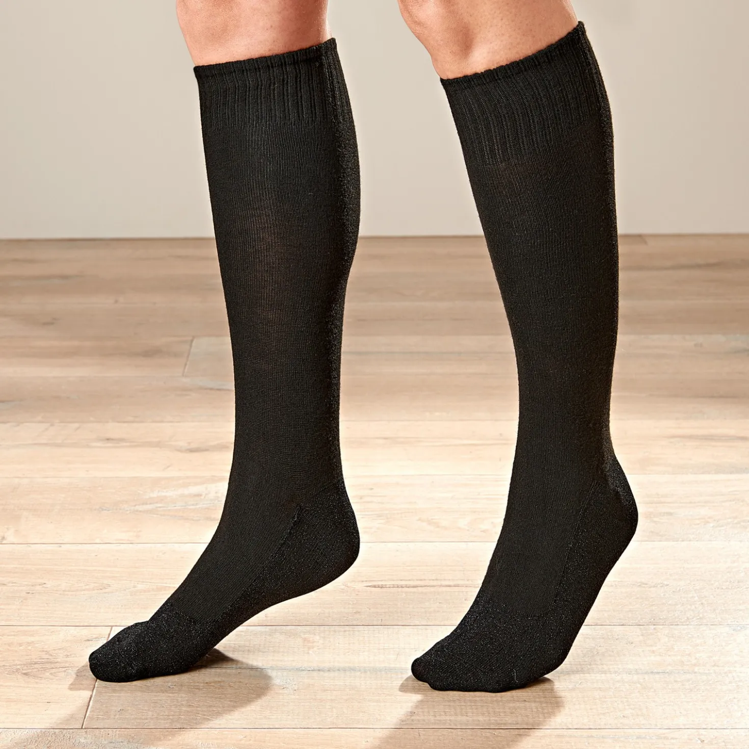 Kniestrümpfe mit Metallic-Effekt extra weit 3er-Set