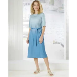 Kofferkleid "Romy" türkis mit Farbverlauf