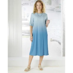 Kofferkleid "Romy" türkis mit Farbverlauf