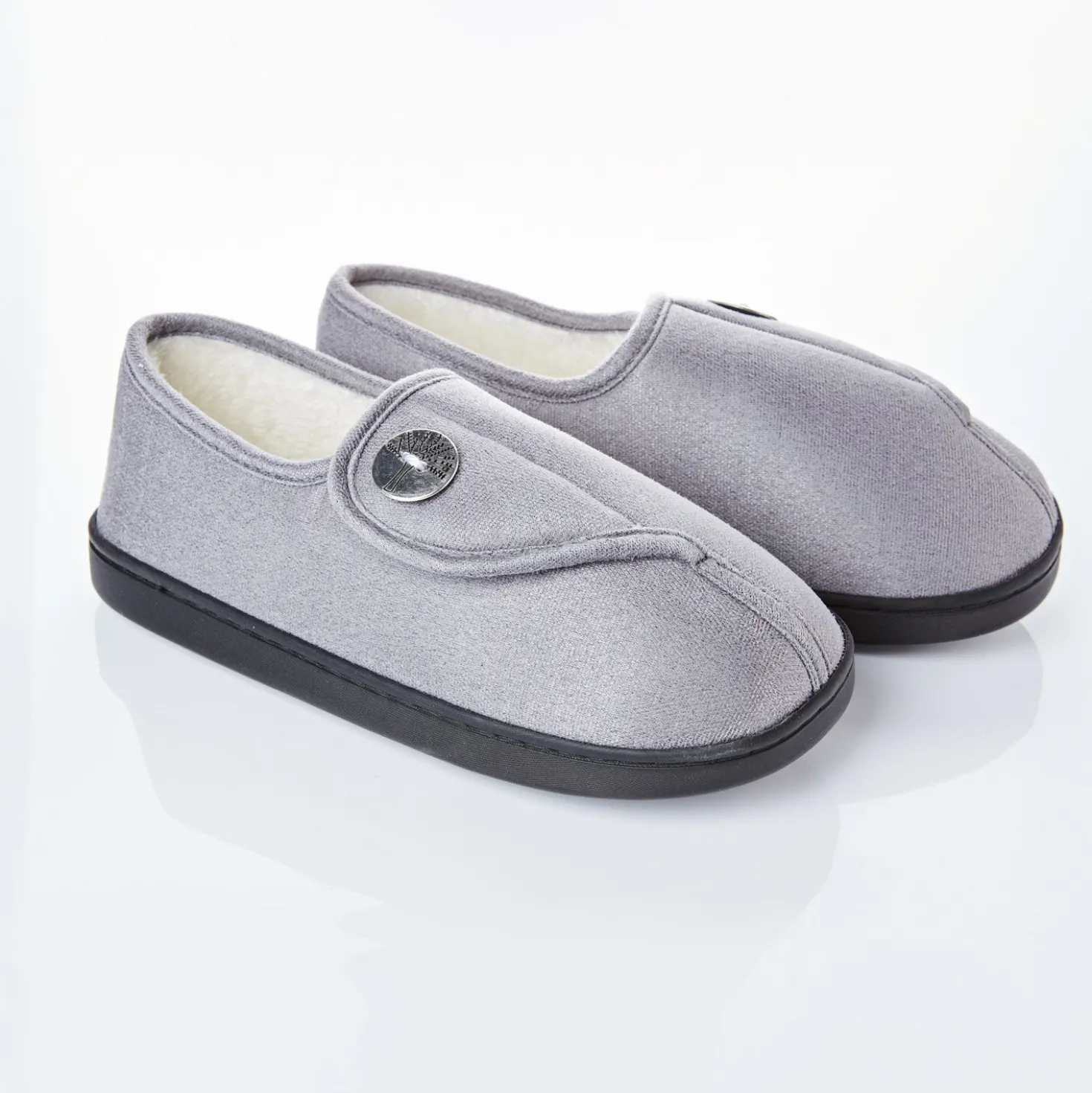 Komfort-Pantoffel "Irene" grau