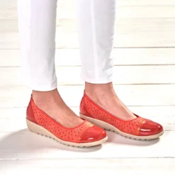 Komfortschuh Ballerina Hedwig orange