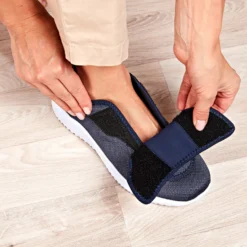 Komfort-Schuh mit Klettverschluss blau
