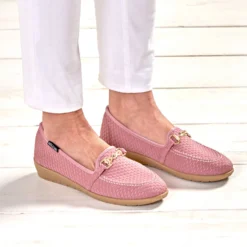 Komfort-Schuh Mokassin "Bärbel" burgund