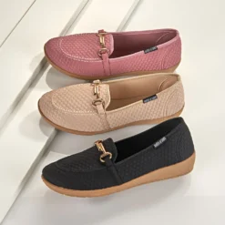 Komfort-Schuh Mokassin "Bärbel" schwarz