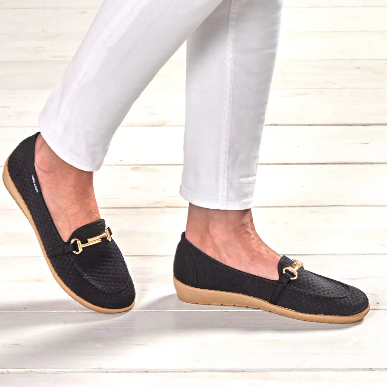 Komfort-Schuh Mokassin "Bärbel" schwarz