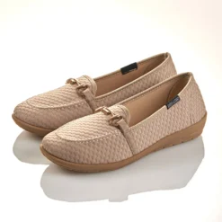 Komfort-Schuh Mokassin "Bärbel" sandfarben