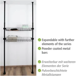 Korb Herkules 2er Set Schwarz WENKO