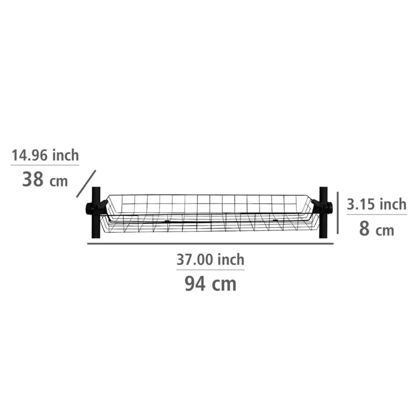 Korb Herkules 2er Set Schwarz WENKO