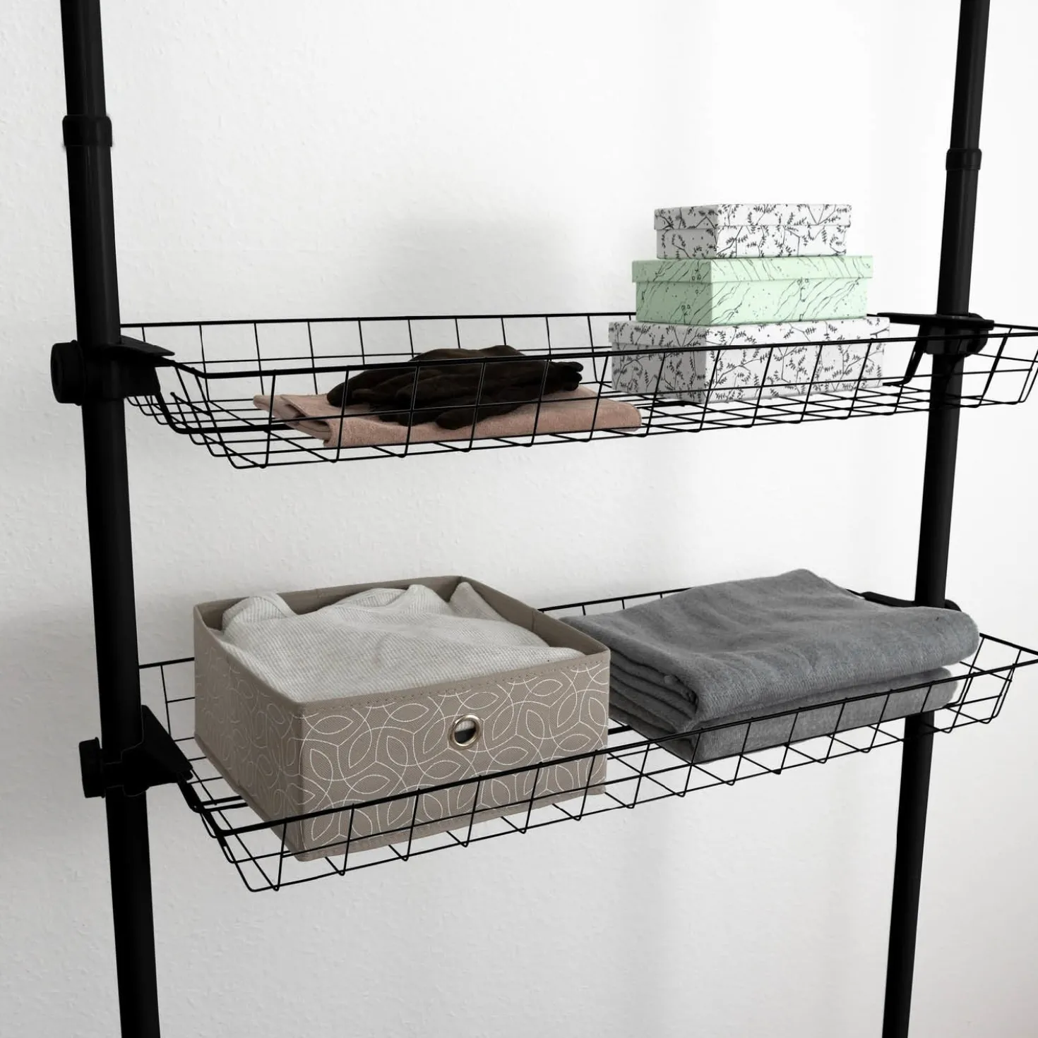 Korb Herkules 2er Set Schwarz WENKO