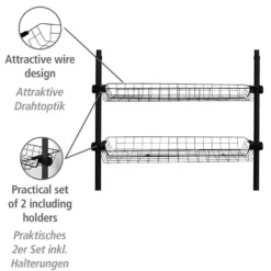 Korb Herkules 2er Set Schwarz WENKO