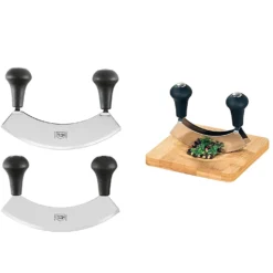 Kräuterschneidebrett + Wiegemesser KESPER