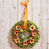 Kunstblumenkranz Buchsbaum mit Sonnenblumen Eldo