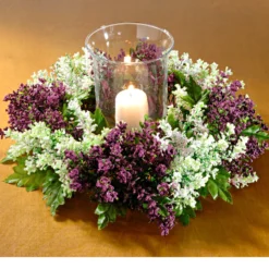 Kunstblumenkranz Heidekraut