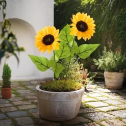 Kunstblumenzweig Sonnenblume 50 cm