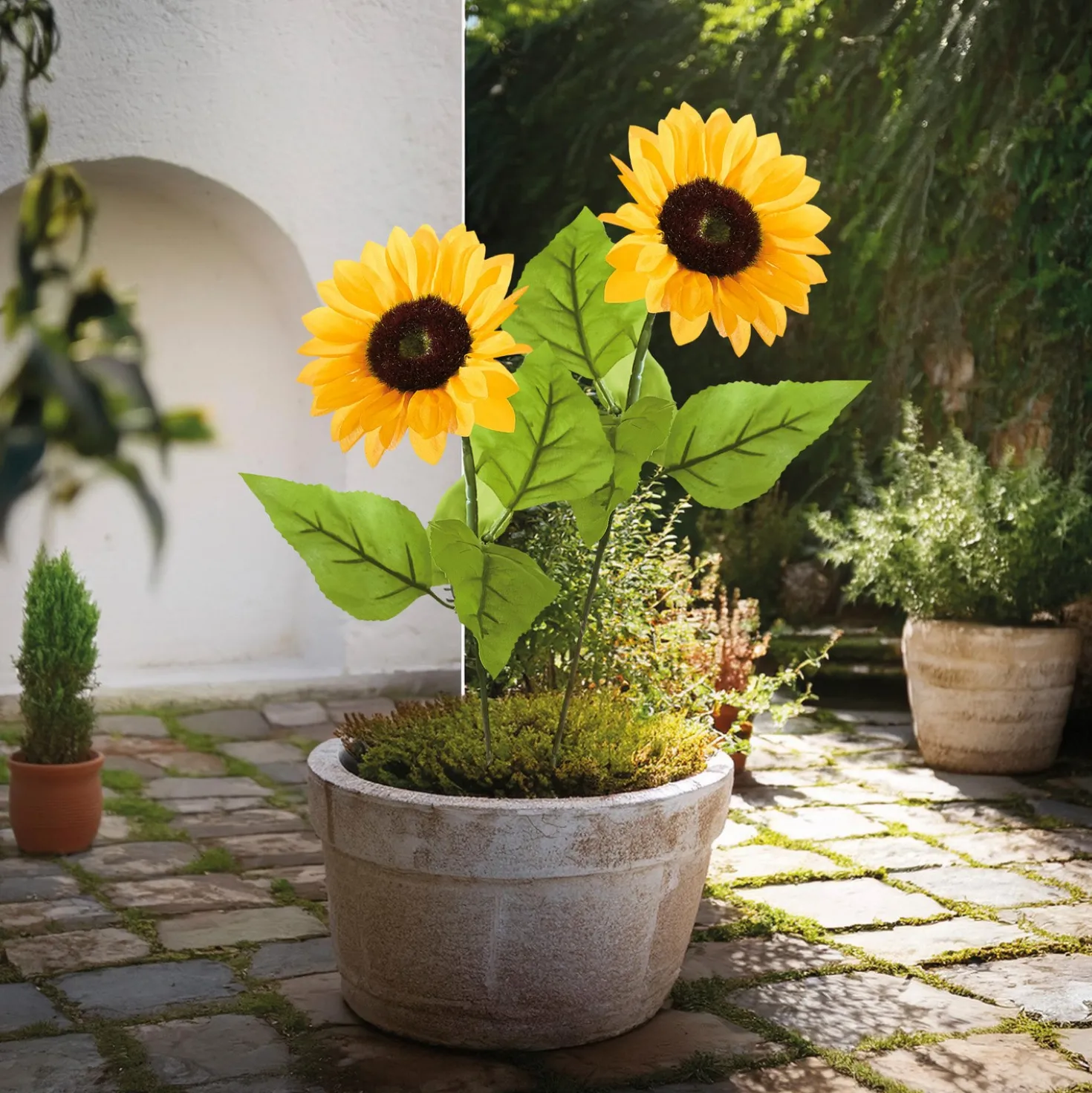 Kunstblumenzweig Sonnenblume 50 cm