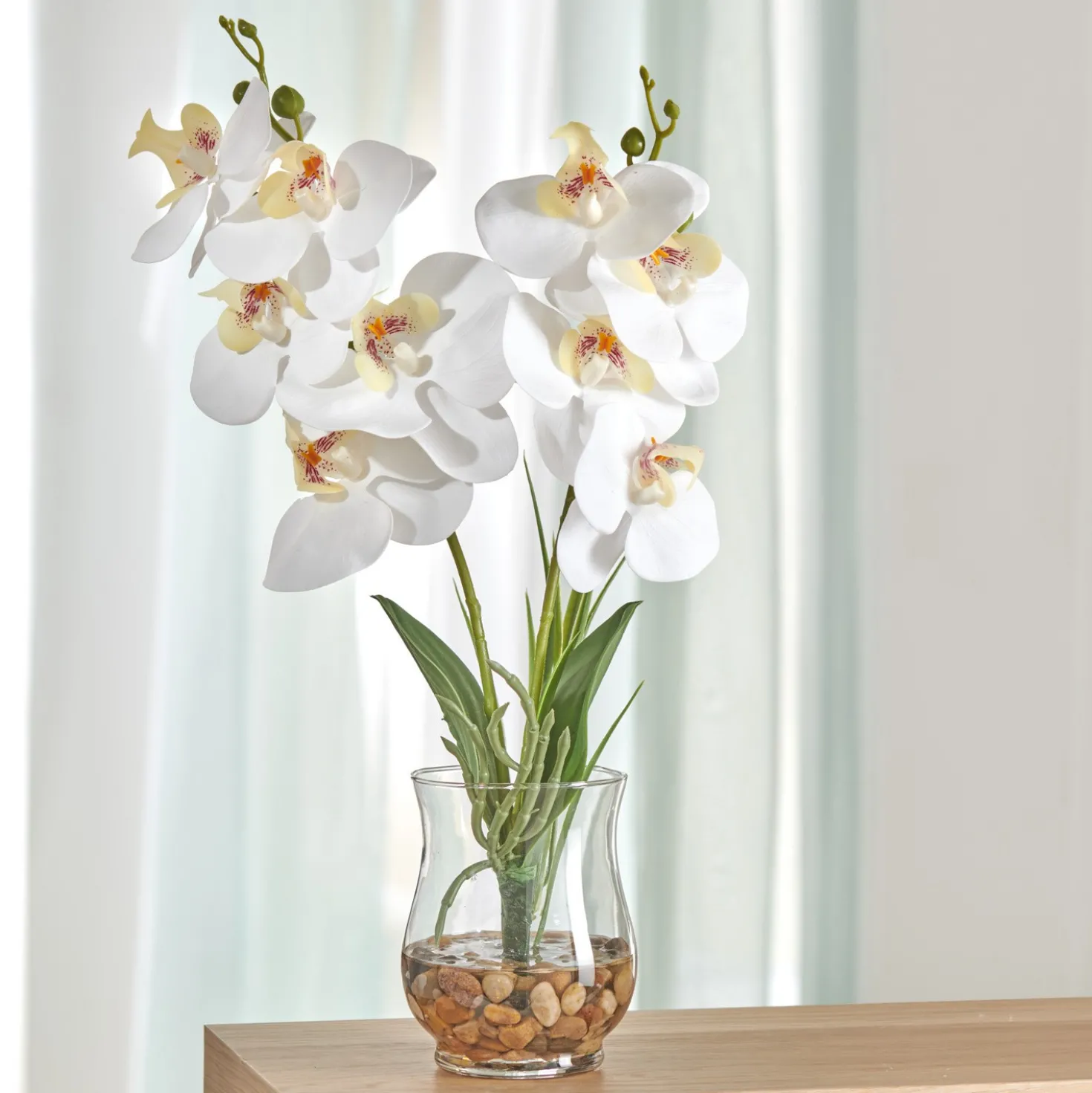 Kunstblume Orchidee in Glasvase