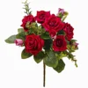 Kunstblume Rosenstrauß dunkelrot