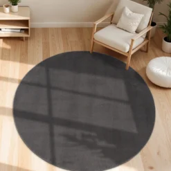 Kurzflor-Teppich CADIZ 630 Anthrazit Rund Paco Home