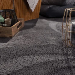 Kurzflor-Teppich CADIZ 630 Anthrazit Rechteckig Paco Home