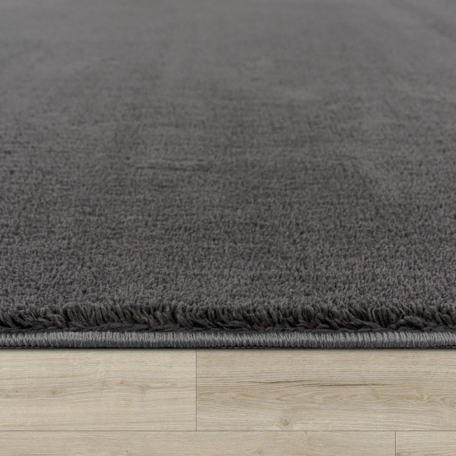 Kurzflor-Teppich CADIZ 630 Anthrazit Rechteckig Paco Home