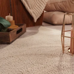 Kurzflor-Teppich CADIZ 630 Beige Rund Paco Home