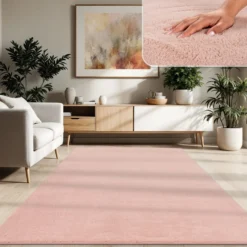 Kurzflor-Teppich CADIZ 630 Rosa Rechteckig Paco Home