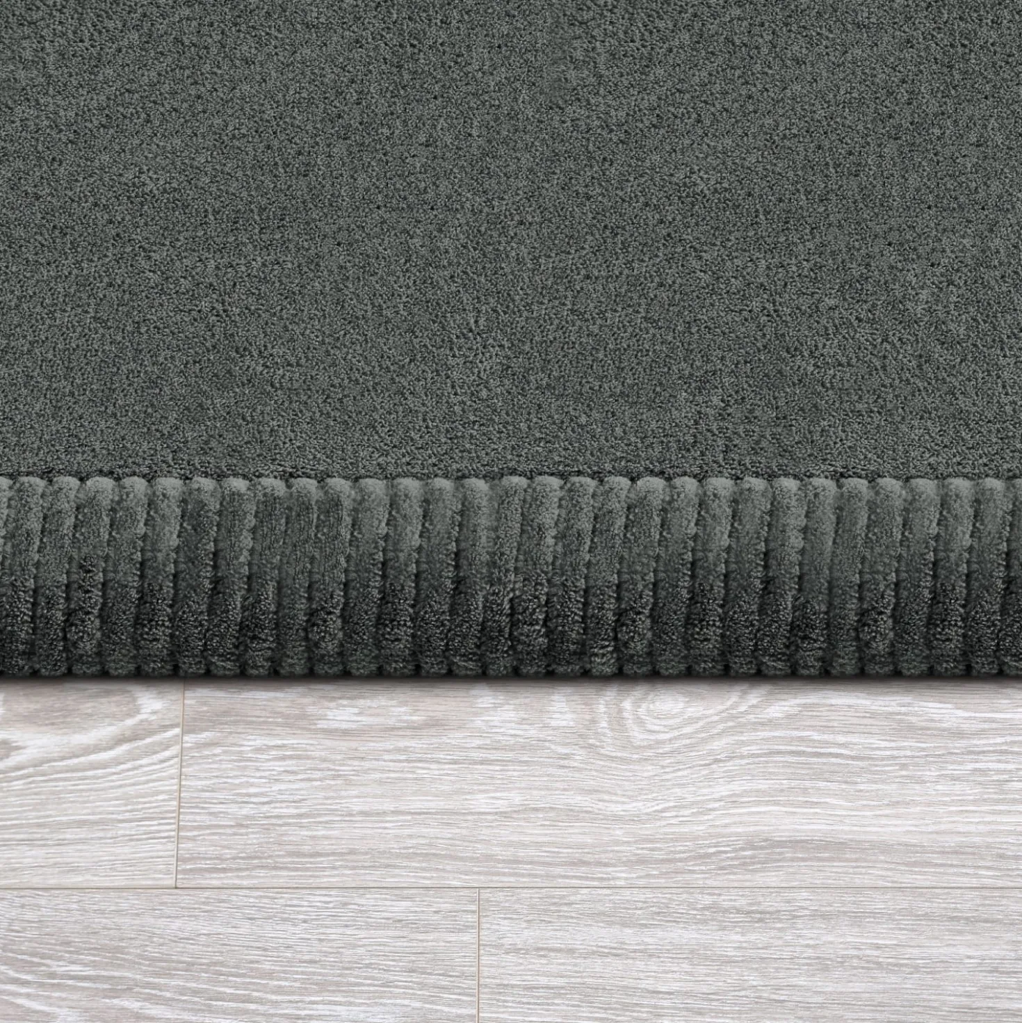Kurzflor-Teppich TATAMI 475 Anthrazit Rund Paco Home