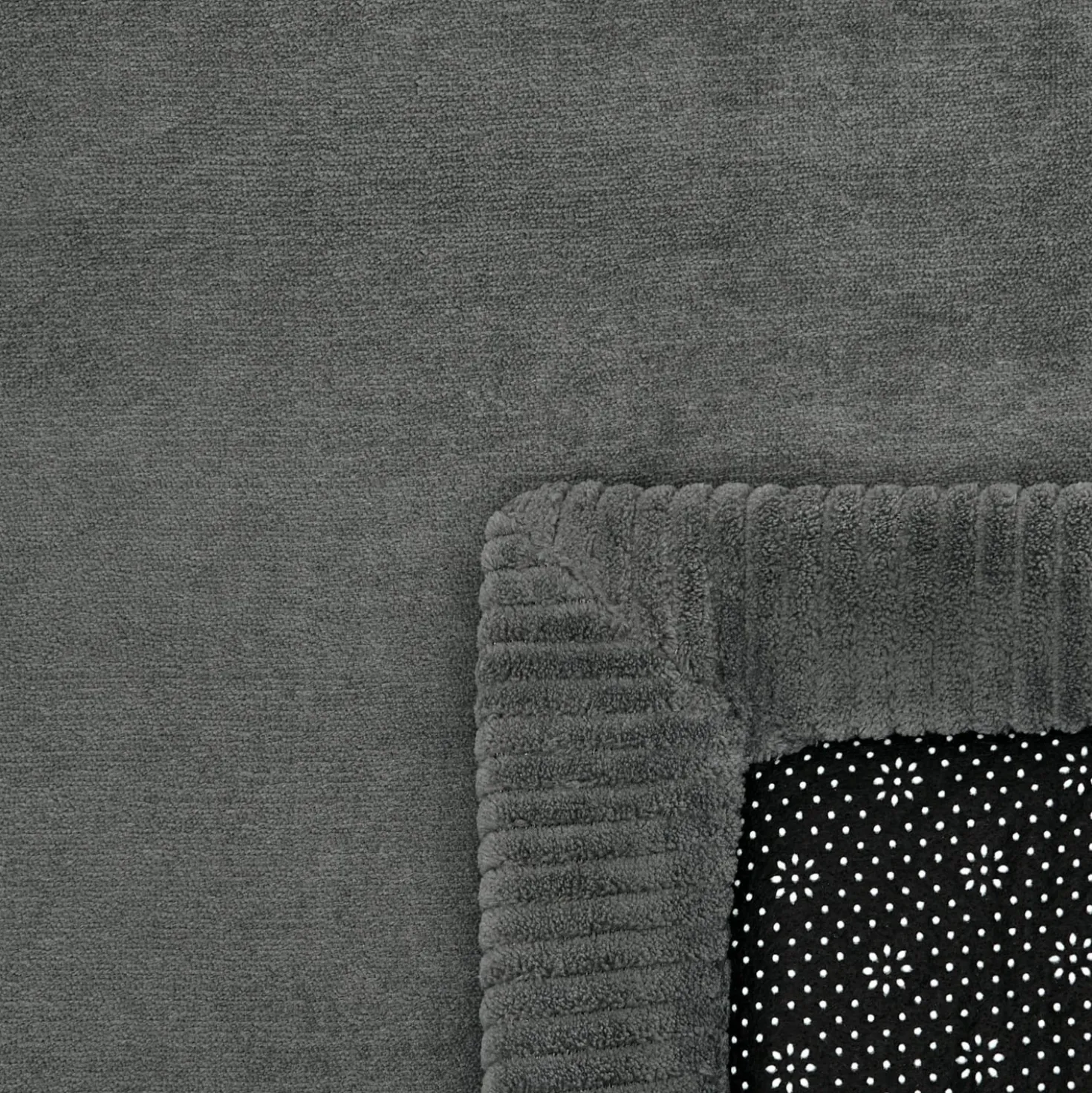 Kurzflor-Teppich TATAMI 475 Anthrazit Rund Paco Home