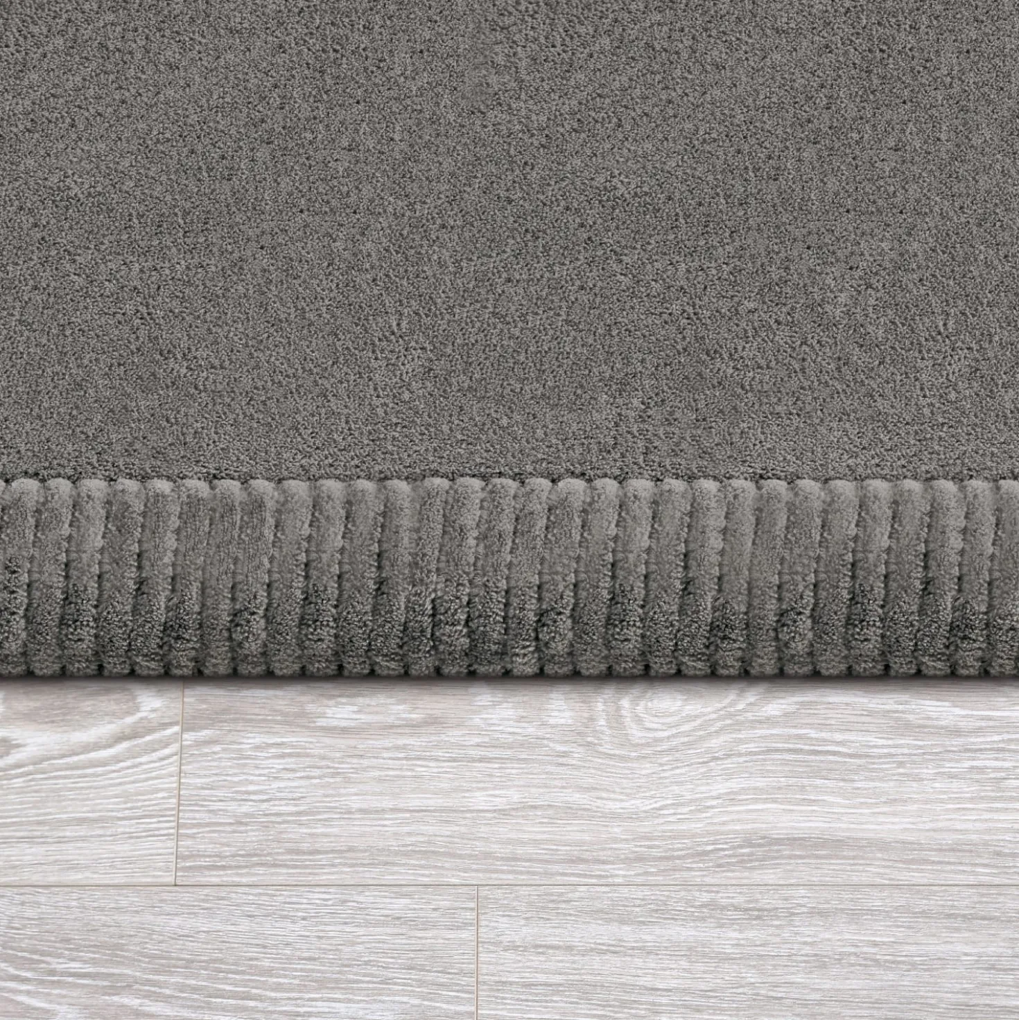 Kurzflor-Teppich TATAMI 475 Grau Rund Paco Home