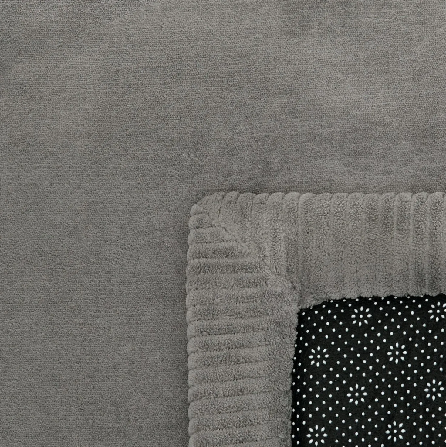 Kurzflor-Teppich TATAMI 475 Grau Rund Paco Home