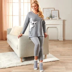Kuschel-Leggings hellgrau