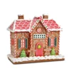 Lebkuchenhaus mit LED-Beleuchtung 26 cm hoch