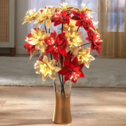 LED-Christsternzweige goldfarben 2er-Set