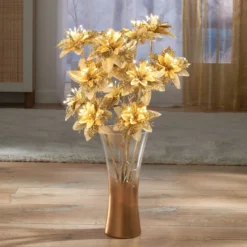 LED-Christsternzweige goldfarben 2er-Set