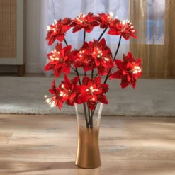 LED-Christsternzweige rot 2er-Set