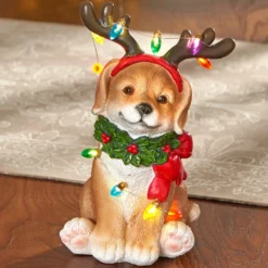 LED-Dekofigur Hund Weihnachtsdeko