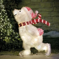 LED-Eisbär "Perry" auf Schlittschuhen