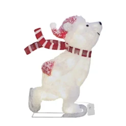 LED-Eisbär "Perry" auf Schlittschuhen