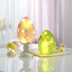 LED-Glasei mit Fuß orange Eldo