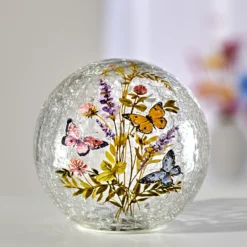 LED-Glaskugel "Wiesenblumen", Ø 15 cm Eldo